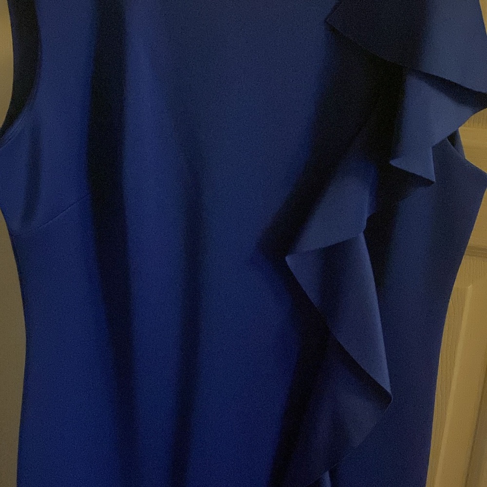 Elegant Blue Ruffle Dress